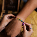 Load image into Gallery viewer, "Peacock Splendor" Silver Rakhi Bracelet