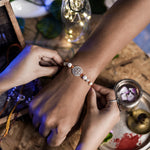 Load image into Gallery viewer, "Floral harmony" Silver Rakhi for Brothers