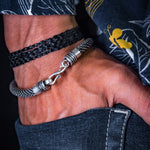 Load image into Gallery viewer, Fierce Snake Silver chain Bracelet