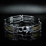 Load image into Gallery viewer, Classic hematite silver chain bracelet