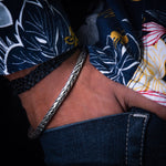 Load image into Gallery viewer, Beaded Silver Bracelet