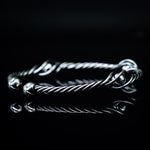 Load image into Gallery viewer, Silver twisted pearl rope bangle