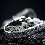 Load image into Gallery viewer, Mens Solid square silver chain Bracelet