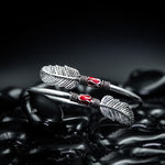 Load image into Gallery viewer, Sterling silver feather bangle