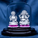 Load image into Gallery viewer, Lakshmi and Ganesh Ji Murti in Pure 999 Silver
