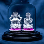 Load image into Gallery viewer, Lakshmi and Ganesh Ji Murti in Pure 999 Silver