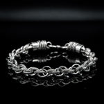 Load image into Gallery viewer, Byzantine link Silver Bracelet