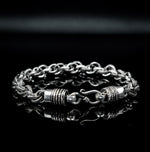 Load image into Gallery viewer, Byzantine link Silver Bracelet