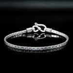 Load image into Gallery viewer, Rectangular curb silver chain