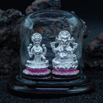 Load image into Gallery viewer, Lakshmi and Ganesh Ji Murti in Pure 999 Silver