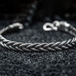Load image into Gallery viewer, Dense rope silver chain bracelet