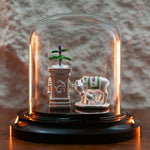 Load image into Gallery viewer, Kamdhenu Cow with Tulsi Plant Murti in Pure 999 Silver