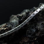 Load image into Gallery viewer, Rectangular curb silver chain