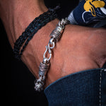 Load image into Gallery viewer, Byzantine link Silver Bracelet