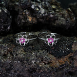 Load image into Gallery viewer, BlossomPink – 925 Silver Toe Ring