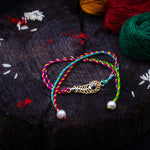 Load image into Gallery viewer, "Peacock Splendor" Silver Rakhi Bracelet