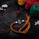 Load image into Gallery viewer, "Sacred Hand" Silver Rakhi for Brother