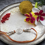 Load image into Gallery viewer, "Floral harmony" Silver Rakhi for Brothers