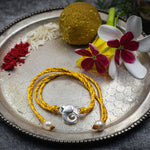 Load image into Gallery viewer, “Sacred blessings” Lord Ganesha Silver Rakhi
