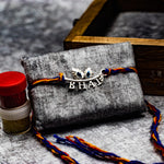 Load image into Gallery viewer, "Feathered Bond" Silver Rakhi for Brother