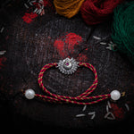 Load image into Gallery viewer, "ROYAL PEACOCK" Silver Rakhi for Brothers