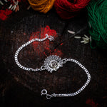 Load image into Gallery viewer, "ROYAL PEACOCK" Silver Rakhi for Brothers