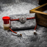 Load image into Gallery viewer, "ROYAL PEACOCK" Silver Rakhi for Brothers