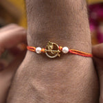 Load image into Gallery viewer, Krishna’s Blessing – Mor Pankh 925 Silver Rakhi