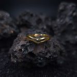 Load image into Gallery viewer, GleamCurve – V-Band Gold Silver Ring
