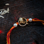 Load image into Gallery viewer, Krishna’s Blessing – Mor Pankh 925 Silver Rakhi
