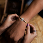 Load image into Gallery viewer, &quot;DIVINE GAZE&quot; Pure Silver Rakhi
