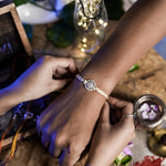 Load image into Gallery viewer, &quot;DIVINE BLOOMS&quot; Silver Rakhi for Brother

