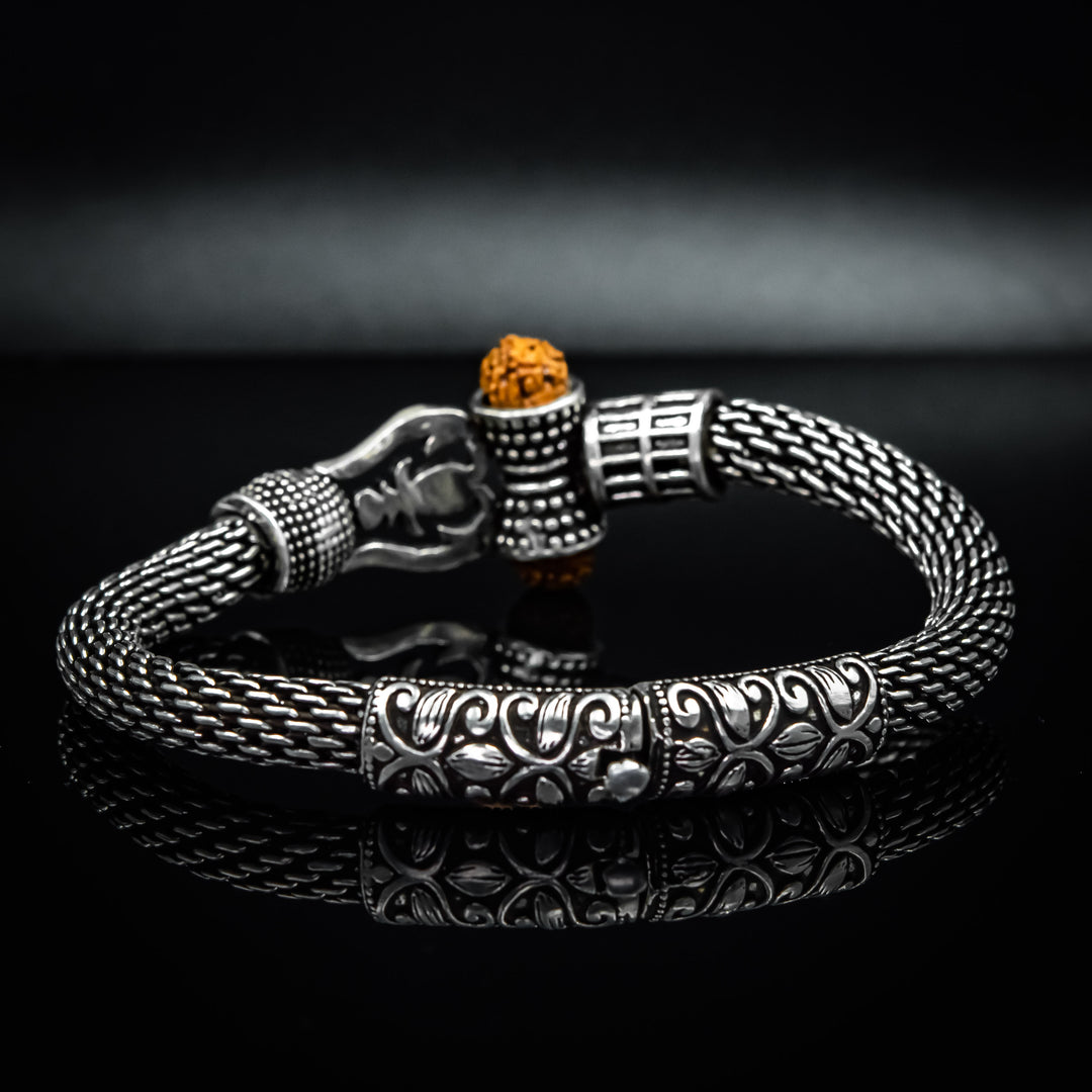 Lord Shiva Silver chain bracelet