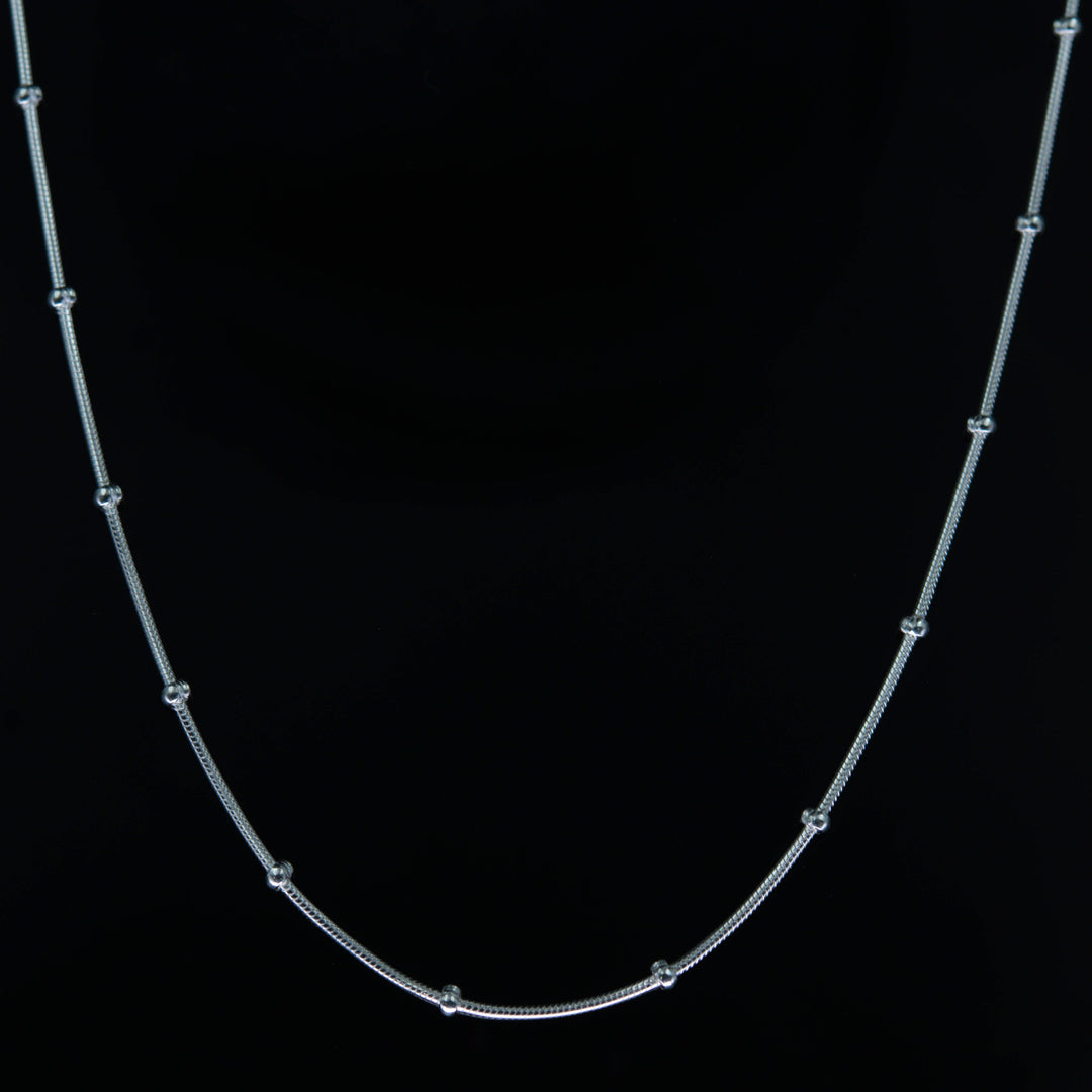 Sterling Silver Snake with Bead Chain