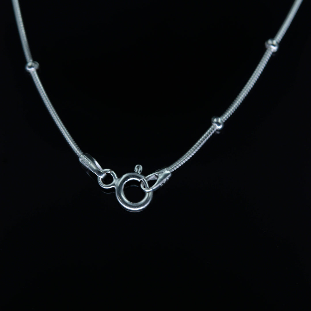 Sterling Silver Snake with Bead Chain