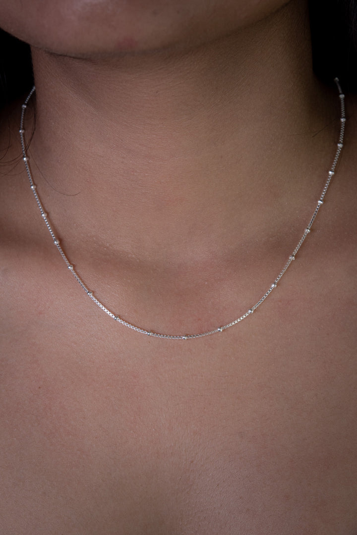 Sterling Silver Snake with Bead Chain