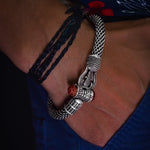 Load image into Gallery viewer, Lord Shiva Silver chain bracelet
