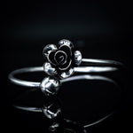 Load image into Gallery viewer, Sterling silver floral pattern bangle
