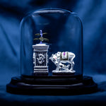 Load image into Gallery viewer, Kamdhenu Cow with Tulsi Plant Murti in Pure 999 Silver
