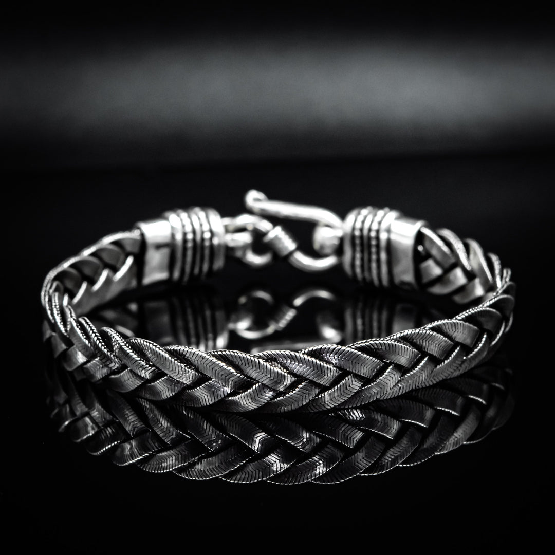 Vintage chain link silver bracelet