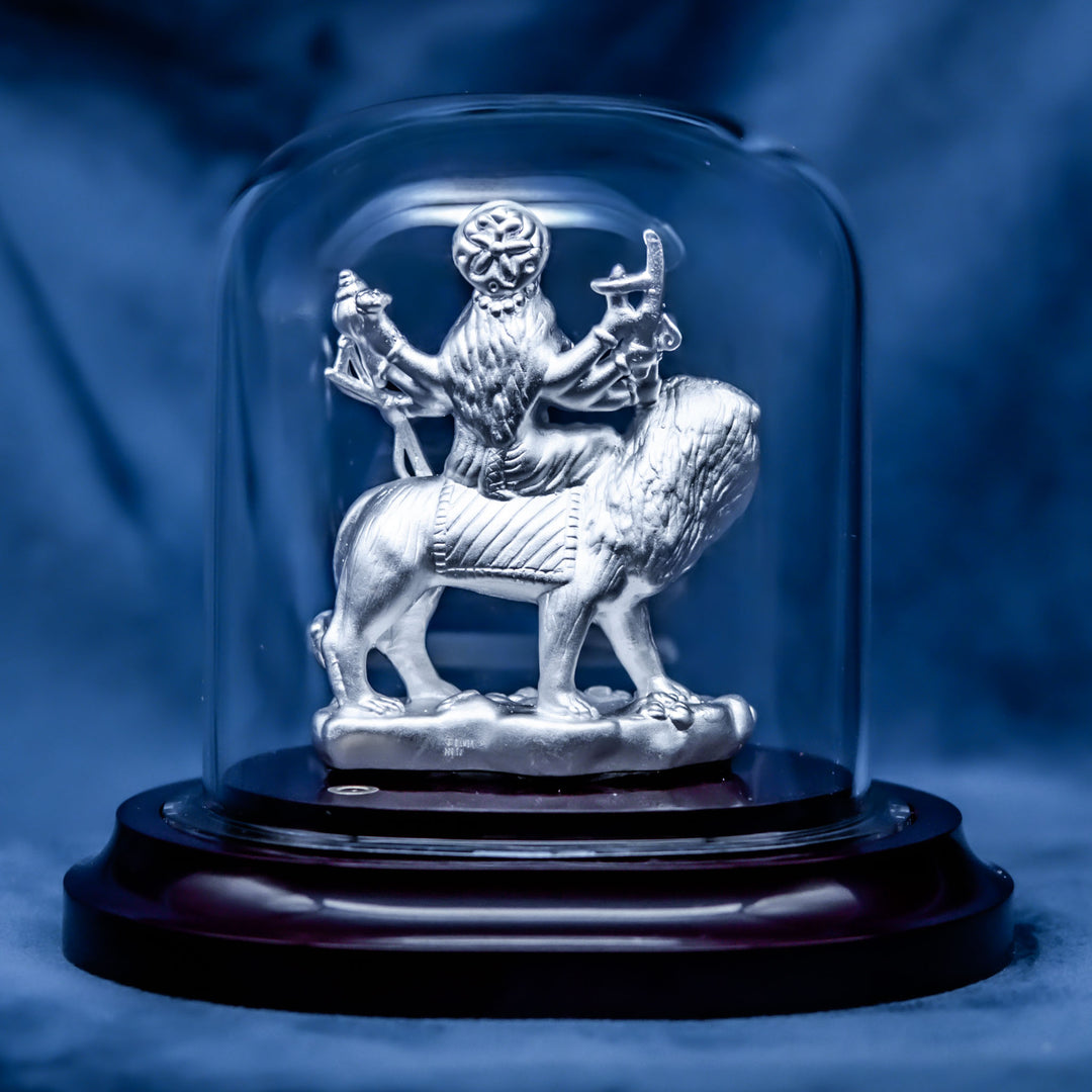 Maa Durga Murti in Pure 999 Silver