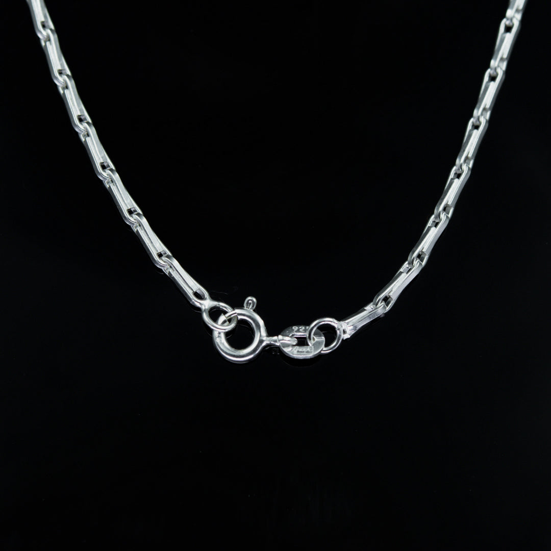 Sterling Silver Zipper Link Chain