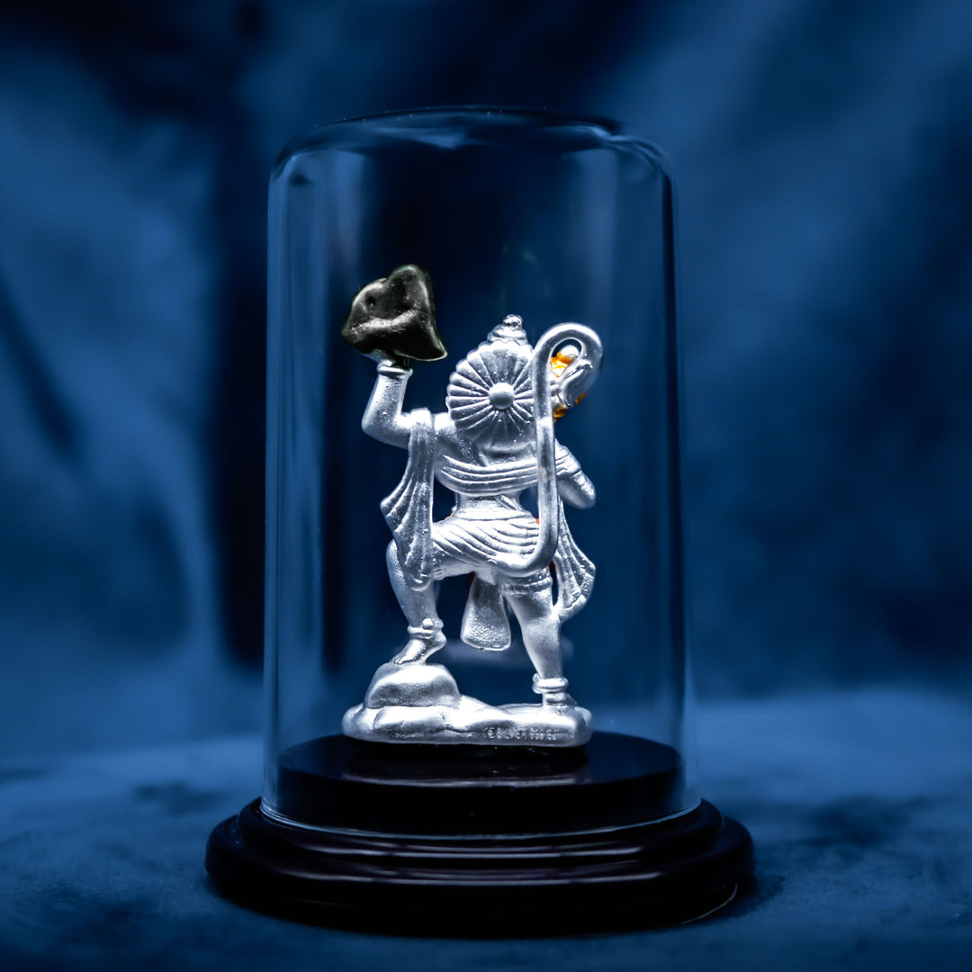Hanuman Ji Murti in Pure 999 Silver