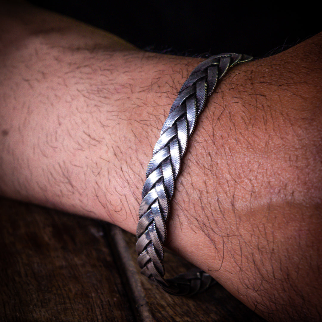 Vintage chain link silver bracelet