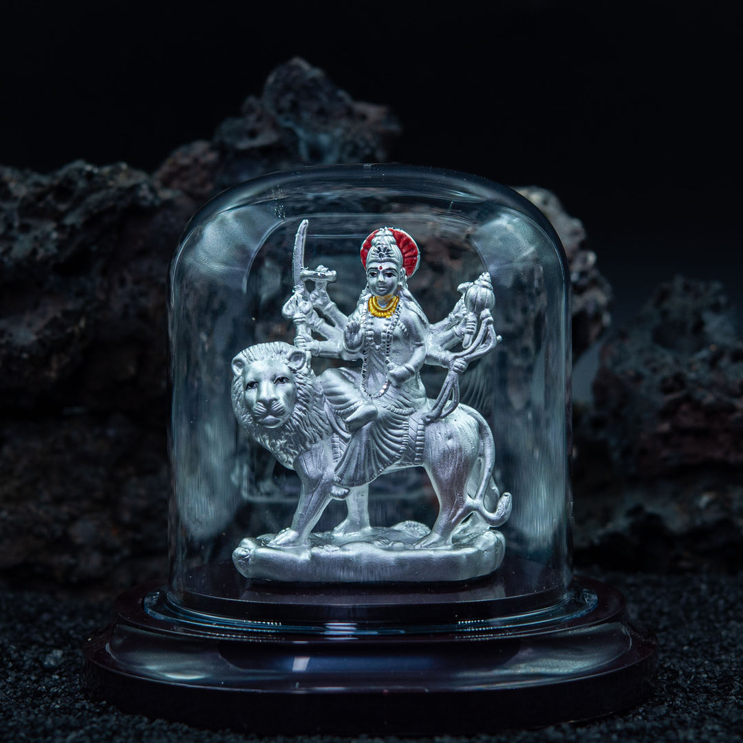 Maa Durga Murti in Pure 999 Silver