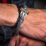 Load image into Gallery viewer, Lord Shiva Silver chain bracelet
