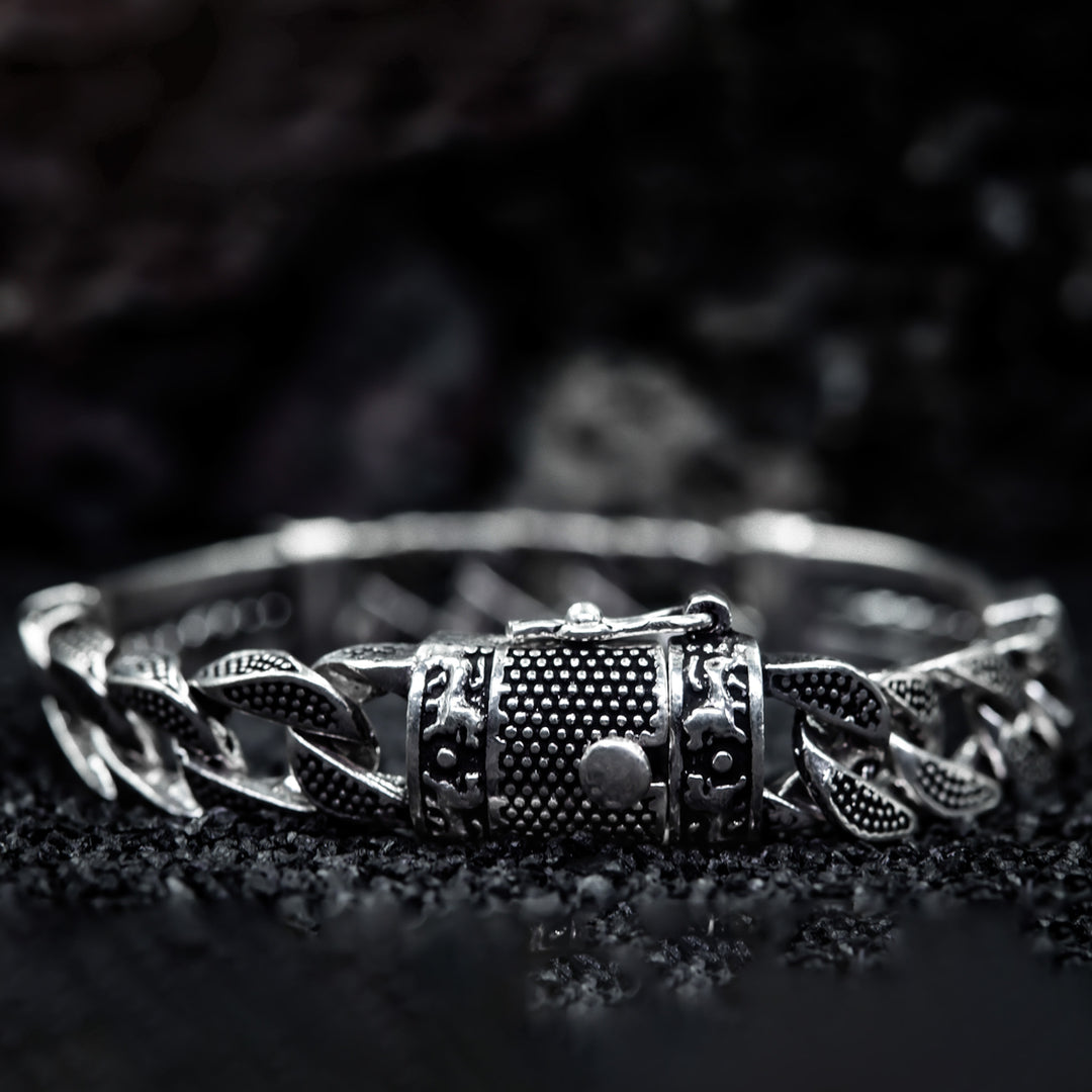 Lustrous Layers Silver Bracelet