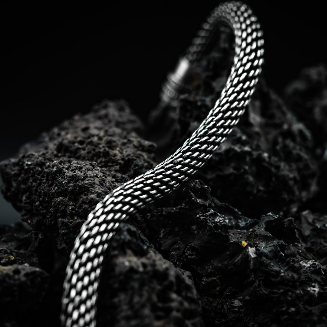 Fierce Snake Silver chain Bracelet