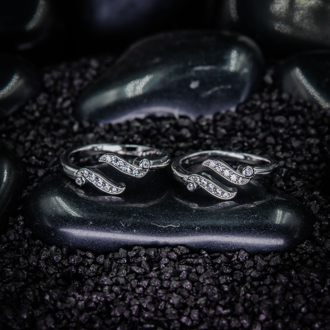 WaveLush – Silver Toe Rings