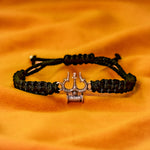 Load image into Gallery viewer, Trivah – Black Thread 925 Silver Bracelet
